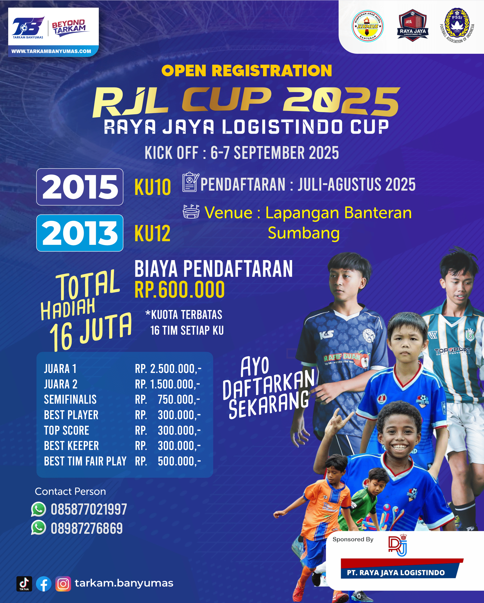 Pendaftaran Dibuka! RJL CUP 2025 Siap Digelar September Mendatang